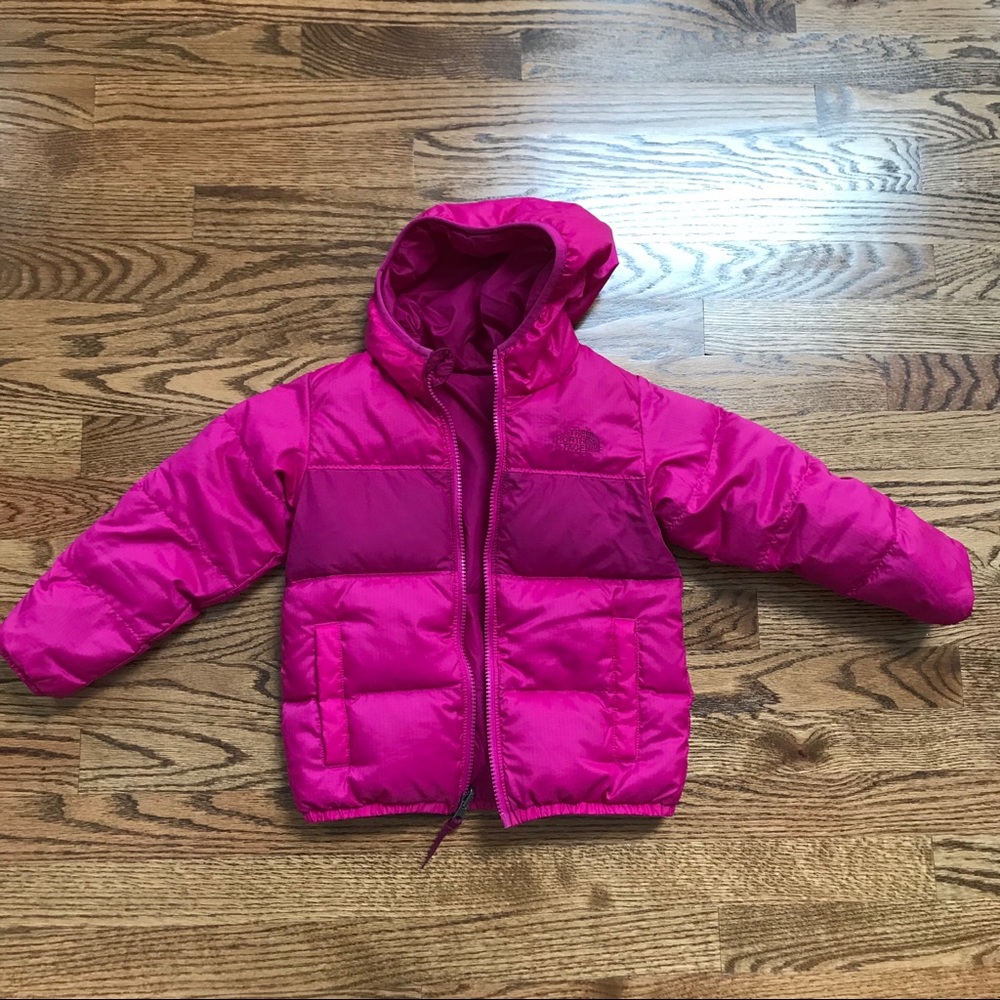 4T North Face Girls Winter Coat EUC - Reversible